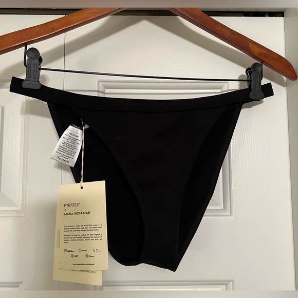 Mara Hoffman Swim Black Hipster Lenni Bikini Bottom Eco Friendly NWT M #2453 - Picture 5 of 10